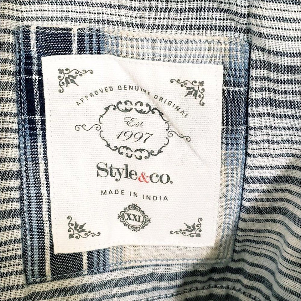 Style&co Plaid Button Down - Picture 7 of 7